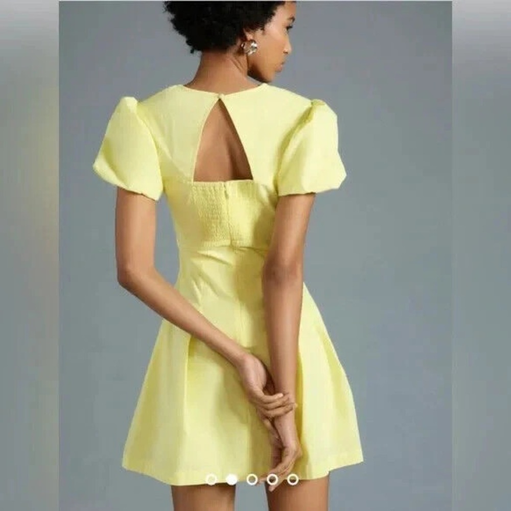 Maeve butter Yellow Puff Sleeve Dress - Picture 3 of 9